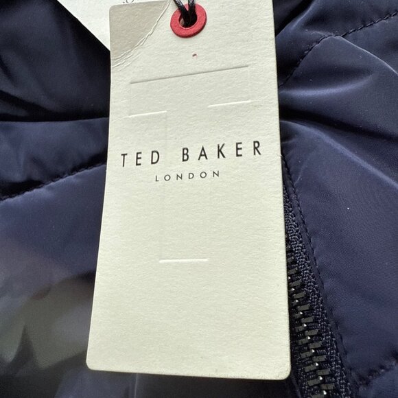 Ted Baker Women's Renika Packable Puffer Jacket Navy Size 2 Medium New with Tag - Picture 3 of 3